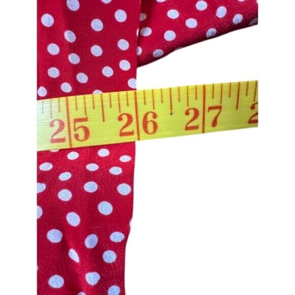 Pendleton Red & White Polka Dot Midi Skirt Size 8 Silk blend Classic Work - Picture 6 of 9